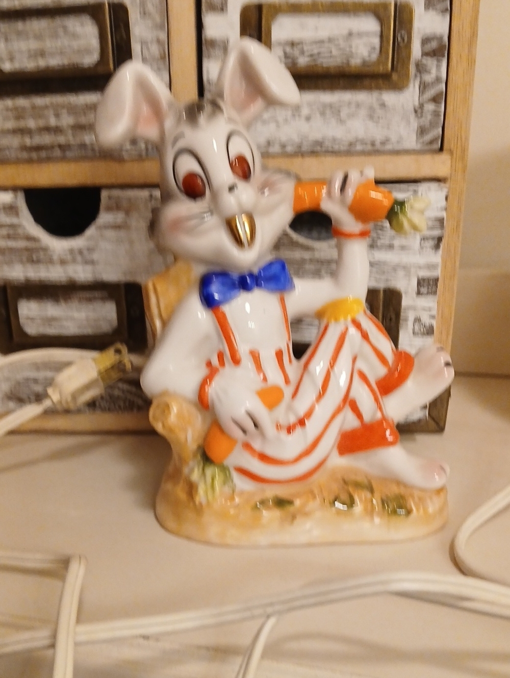 Mid-century Ceramic Rabbit Nightlight